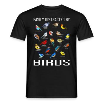 Bird Watching Orinthologist Birdwatching Gift - Men's T-Shirt - black - Front - AI Model Male 178 light (178cm)