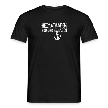 Heimathafen Friedrichshafen - Männer T-Shirt - Schwarz - Vorne - AI Model Male 178 light (178cm)