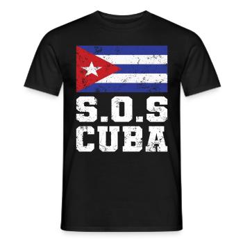 S.O.S Cuba stolzer Kubaner Kuba SOS Kuba - Männer T-Shirt - Schwarz - Vorne - AI Model Male 178 light (178cm)