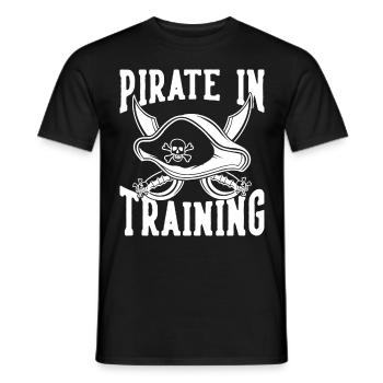Pirate tête de mort corsaire Capitaine Fun Cadeau - T-shirt homme - noir - Devant - AI Model Male 178 light (178cm)