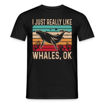 I Just Really Like Whales Wal Killerwal cadeau - T-shirt homme - noir - Devant - AI Model Male 178 light (178cm)