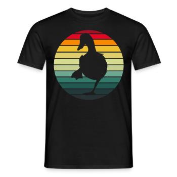 Ente lustiges Tier - Männer T-Shirt - Schwarz - Vorne - AI Model Male 178 light (178cm)