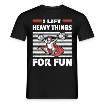 Strongman heavy things sport fitness bodybuilding - T-shirt homme - noir - Devant - AI Model Male 178 light (178cm)