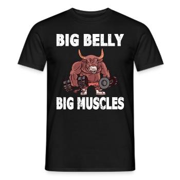 Strongman big muscles sport fitness bodybuilding - T-shirt homme - noir - Devant - AI Model Male 178 light (178cm)
