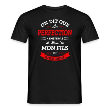 FILS PARFAIT - T-shirt homme - noir - Devant - AI Model Male 178 light (178cm)
