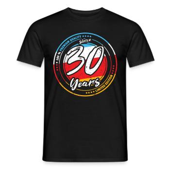 30th Birthday Since 30 Years Limited Edition - Men's T-Shirt - black - Front - AI Model Male 178 light (178cm)