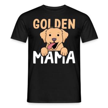 Goldene Mama Golden Retriever - Men's T-Shirt - black - Front - AI Model Male 178 light (178cm)