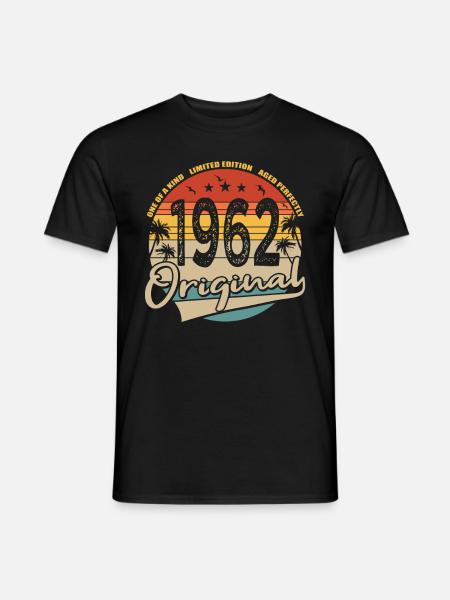 60. Geburtstag Jahrgang 1962 Original 1962 - Männer T-Shirt - Schwarz