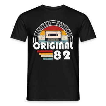 40. Geburtstag Jahrgang 1982 Original 1982 - Männer T-Shirt - Schwarz - Vorne - AI Model Male 178 light (178cm)
