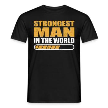 Homme fort Homme le plus fort dans le monde Culturisme - T-shirt homme - noir - Devant - AI Model Male 178 light (178cm)