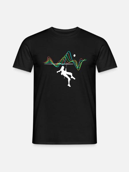 Geschenk Sport Kletterlinie Kunst mehrfarbig - Männer T-Shirt - Schwarz