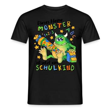 Dieses kleine Monster ist jetzt ein Schulkind - Männer T-Shirt - Schwarz - Vorne - AI Model Male 178 light (178cm)