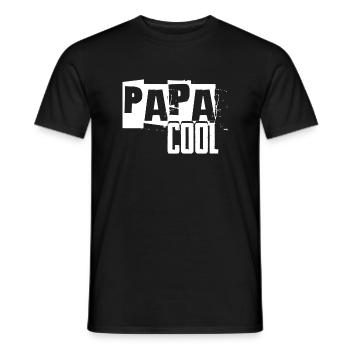 Papa cool - T-shirt homme - noir - Devant - AI Model Male 178 light (178cm)