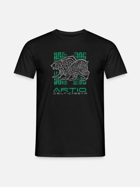 Artio - Keltischer Bär ornamentale Komposition - Männer T-Shirt - Schwarz