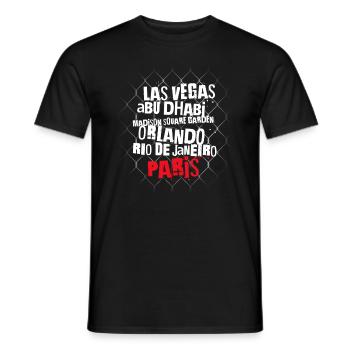 Tenue de MMA - zone de combat monde - T-shirt homme - noir - Devant - AI Model Male 178 light (178cm)