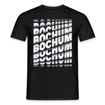 Bochum Deutschland Stadt Schrift Skyline Heimat - Männer T-Shirt - Schwarz - Vorne - AI Model Male 178 light (178cm)