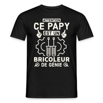 Ce papy est un bricoleur de génie 1 - T-shirt homme - noir - Devant - AI Model Male 178 light (178cm)