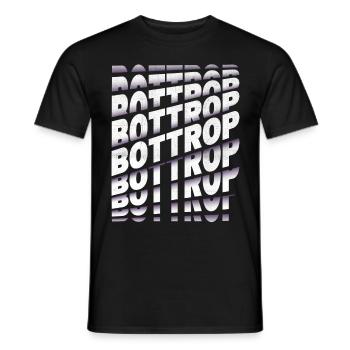 Bottrop Germany City Font Skyline Home - Men's T-Shirt - black - Front - AI Model Male 178 light (178cm)