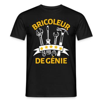 Bricoleur de génie 4 - T-shirt homme - noir - Devant - AI Model Male 178 light (178cm)