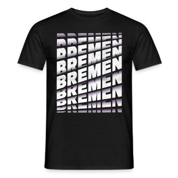 Brême Allemagne City Font Skyline Accueil - T-shirt homme - noir - Devant - AI Model Male 178 light (178cm)