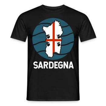 Sardinia Flag - Men's T-Shirt - black - Front - AI Model Male 178 light (178cm)