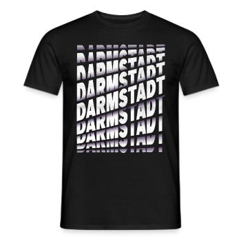 Darmstadt Germany City Font Skyline Home - Men's T-Shirt - black - Front - AI Model Male 178 light (178cm)