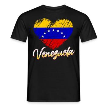 Venezuela Liebe - Männer T-Shirt - Schwarz - Vorne - AI Model Male 178 light (178cm)