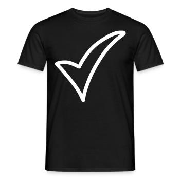 Haken Emoji Skizze Zeichnung weiß - T-shirt homme - noir - Devant - AI Model Male 178 light (178cm)