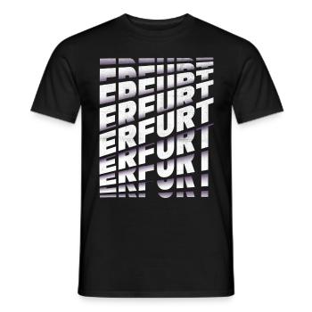 Erfurt Germany City Font Skyline Home - Men's T-Shirt - black - Front - AI Model Male 178 light (178cm)