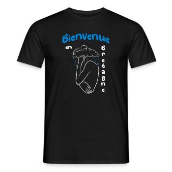 Welcome to Brittany - Men's T-Shirt - black - Front - AI Model Male 178 light (178cm)