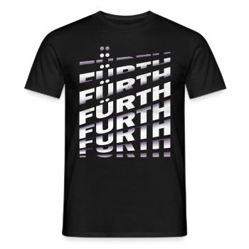 Fürth Germany City Font Skyline Home - Men's T-Shirt - black - Front - AI Model Male 178 light (178cm)