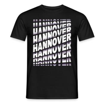 Hanover Allemagne City Font Skyline Accueil - T-shirt homme - noir - Devant - AI Model Male 178 light (178cm)