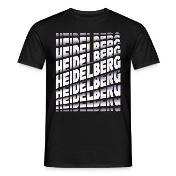 Heidelberg Deutschland Stadt Schrift Skyline - Männer T-Shirt - Schwarz - Vorne - AI Model Male 178 light (178cm)