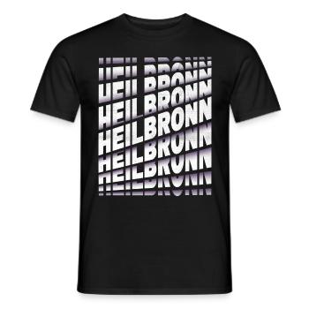 Heilbronn Germany City Font Skyline Home - Men's T-Shirt - black - Front - AI Model Male 178 light (178cm)