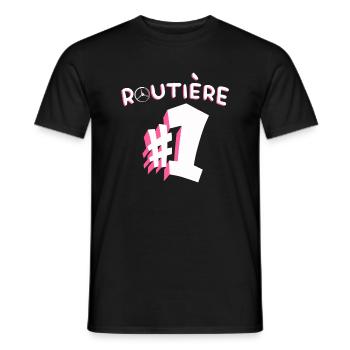 Routière number one - T-shirt homme - noir - Devant - AI Model Male 178 light (178cm)