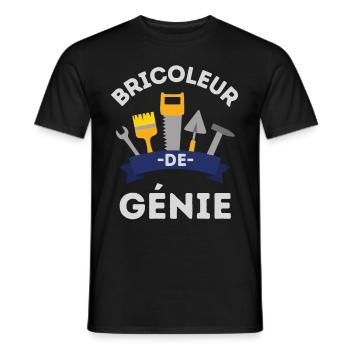 Bricoleur de génie 4 - T-shirt homme - noir - Devant - AI Model Male 178 light (178cm)