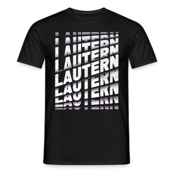 Lautern Germany City Font Skyline Home - Men's T-Shirt - black - Front - AI Model Male 178 light (178cm)