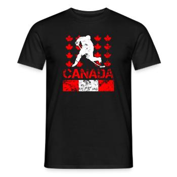 Hockey Canada - T-shirt homme - noir - Devant - AI Model Male 178 light (178cm)
