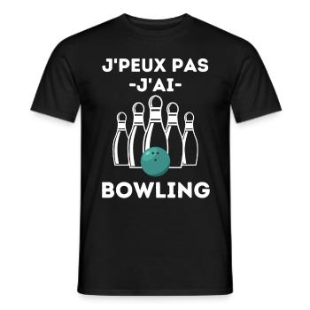 BOWLING 2 - T-shirt homme - noir - Devant - AI Model Male 178 light (178cm)