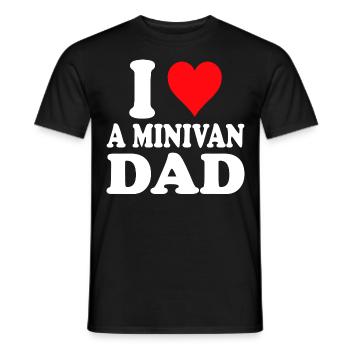 Le style de vie de Minivan Dad Papa conduit Minivan Daddy - T-shirt homme - noir - Devant - AI Model Male 178 light (178cm)