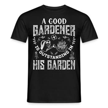 Hobby gardeners, fruit and vegetable gardeners - Men's T-Shirt - black - Front - AI Model Male 178 light (178cm)