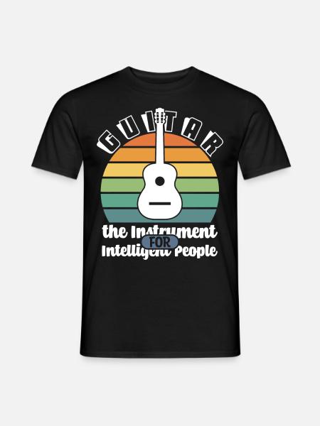 Gitarre intelligente Menschen - Männer T-Shirt - Schwarz