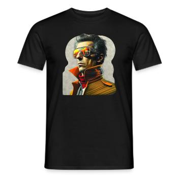 Retro Flash No39 - Männer T-Shirt - Schwarz - Vorne - AI Model Male 178 light (178cm)