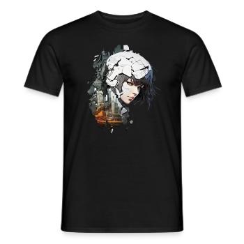 Anime No21 - Männer T-Shirt - Schwarz - Vorne - AI Model Male 178 light (178cm)