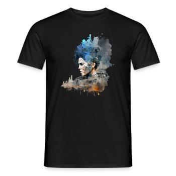 Mad Fury No21 - Männer T-Shirt - Schwarz - Vorne - AI Model Male 178 light (178cm)