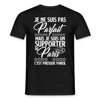 Supporter de Paris football 2 - T-shirt homme - noir - Devant - AI Model Male 178 light (178cm)