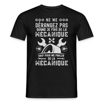 Humour mécanicien 8 - T-shirt homme - noir - Devant - AI Model Male 178 light (178cm)