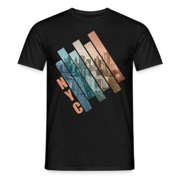 NYC - T-shirt homme - noir - Devant - AI Model Male 178 light (178cm)