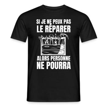 Meilleur réparateur 2 - T-shirt homme - noir - Devant - AI Model Male 178 light (178cm)