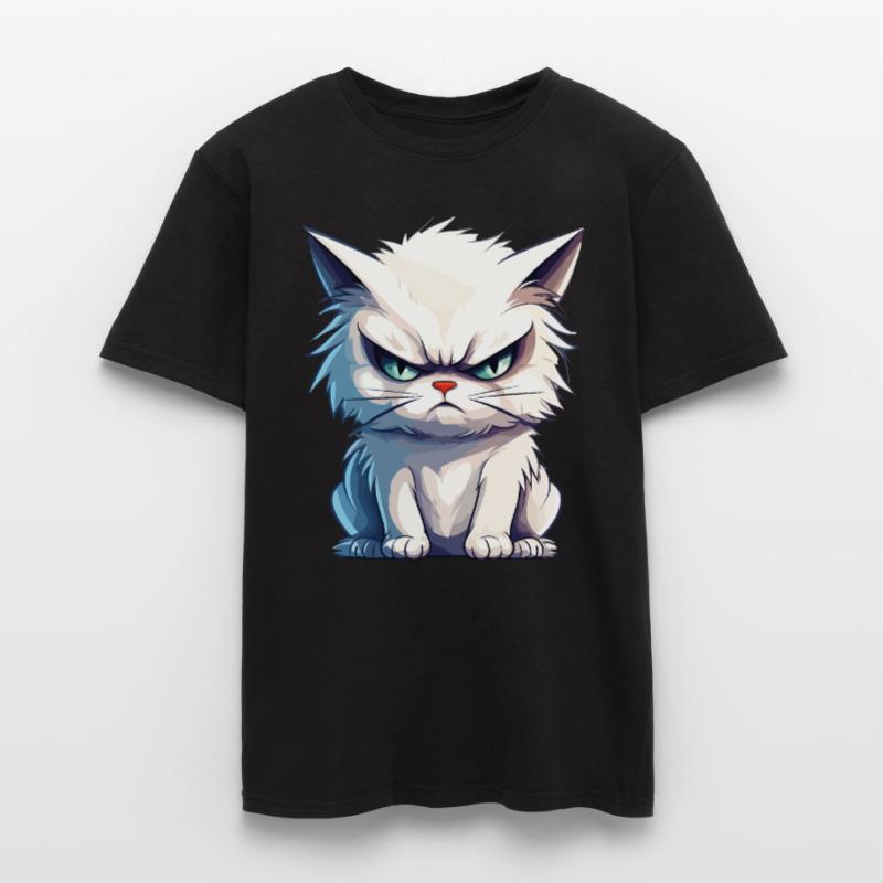 cat grumpy grumpy grumpy meow funny Men’s T-shirt